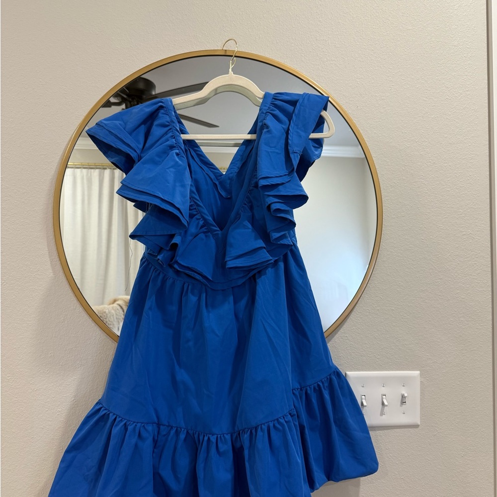 Blue Ruffled Dress - Picture 2 of 2